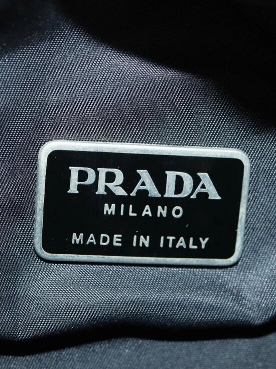 PRADA Backpack Nylon Black Silver Auth bs31838 main image 16